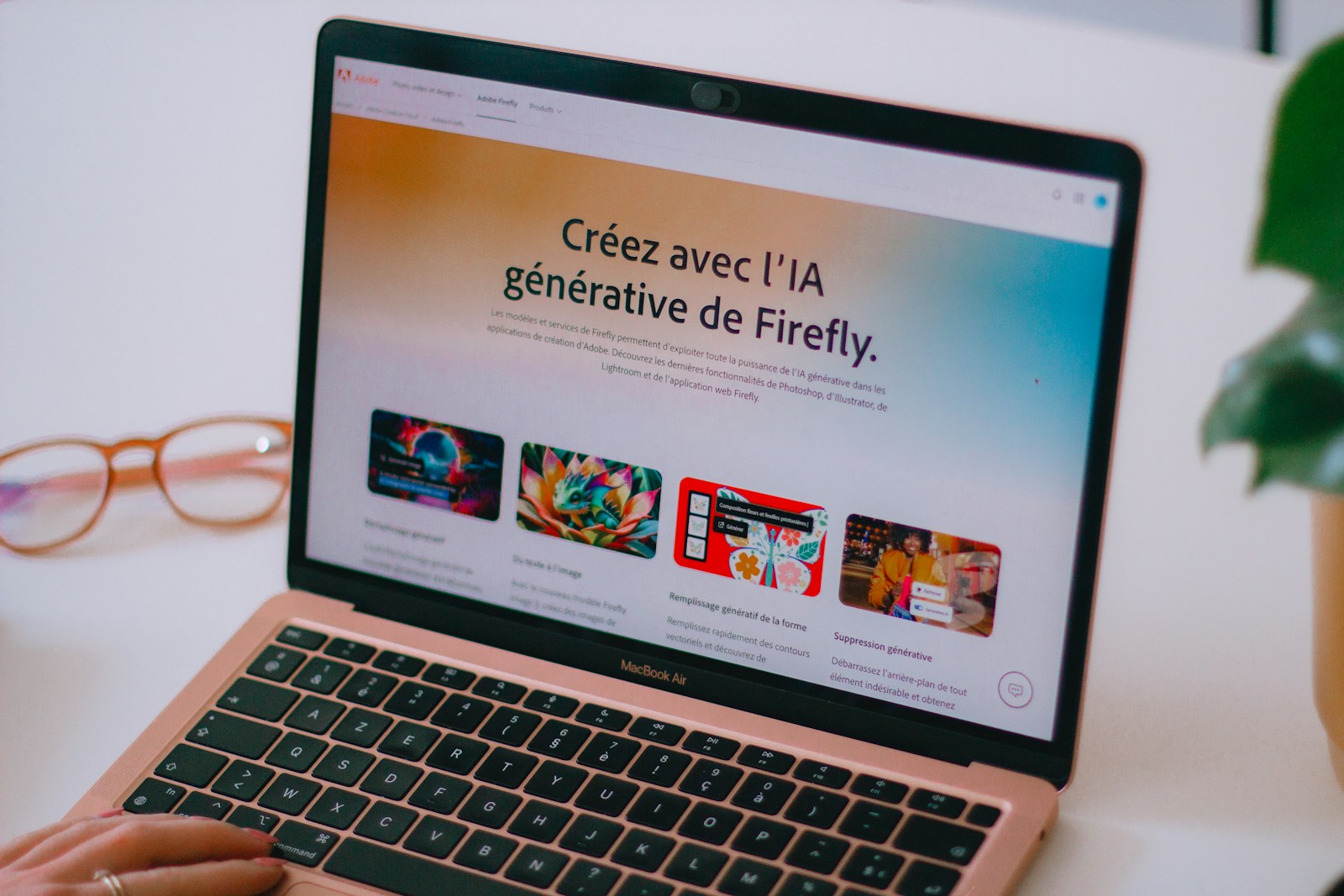 A laptop computer sitting on top of a white desk